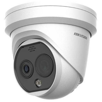 DS-2TD1228T-2/QA(B) - IP Turret Termo optická kamera, objektiv 2,1mm, IR 15m, Audio, Alarm, blikač, Fire detection