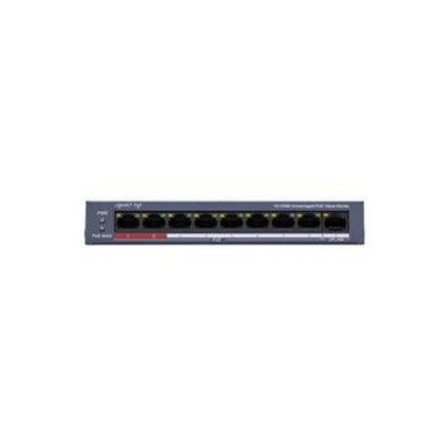DS-3E0109P-E/M(C) - Switch 8x 100TX PoE + 1x 100TX uplink, 80W, Super PoE
