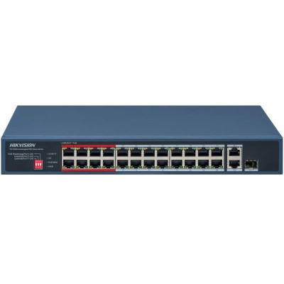 DS-3E0326P-E/M(C) - Switch 24x 100 TX PoE, 1 Gb RJ45 port, 1 Gb combo port, 230W