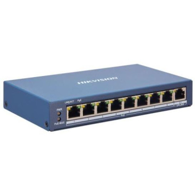 DS-3E1309P-EI - Smart managed switch 8x 100TX PoE + 1x Gb uplink, 110W, Super PoE