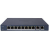 DS-3E1510P-EI/M(B) - Smart managed switch 8x Gb PoE + 2x Gb Uplink RJ-45, 80W, Super PoE - dosah až 300m