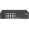DS-3T1310P-SI/HS - Venkovní smart managed switch, 8x 100Mb PoE + 1x Gb RJ45 + 1x Gb SFP, 110W