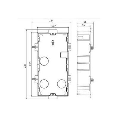 DS-KD-ACF2/S - 2-rámeček interkomu pro zápustnou montáž; nerez