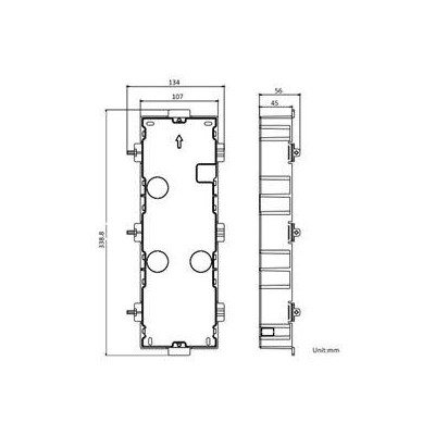 DS-KD-ACF3/S - 3-rámeček interkomu pro zápustnou montáž; nerez