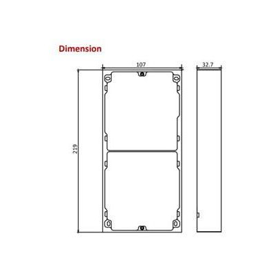 DS-KD-ACW2/S - 2-rámeček interkomu pro povrchovou montáž; nerez
