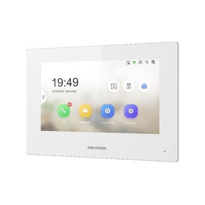 DS-KH6320-LE1/White(B) - 7" IP bytový dotykový monitor; PoE; bílý