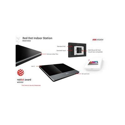 DS-KH8350-WTE1 - 7" IP bytový dotykový monitor; Wi-Fi; PoE