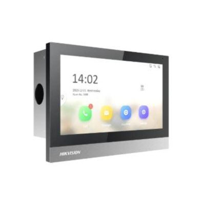 DS-KH8380-WTE1/Flush - 7" IP bytový dotykový monitor pro zápustnou montáž; Wi-Fi; PoE