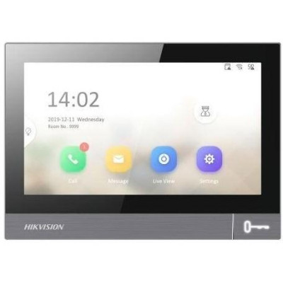DS-KH8381-WTE1/Flush - 7" IP bytový dotykový monitor s kovovým rámečkem pro zápustnou montáž, Wi-Fi, PoE
