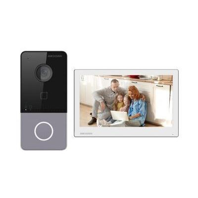 DS-KIS607-S - KIT IP videotelefonu, dveřní stanice + bytový monitor + switch