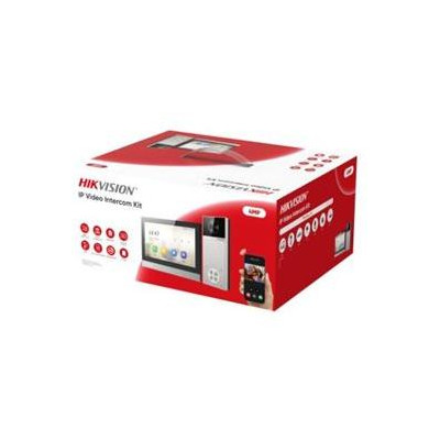 DS-KIS613-S - KIT IP videotelefonu, dveřní stanice + bytový monitor + switch