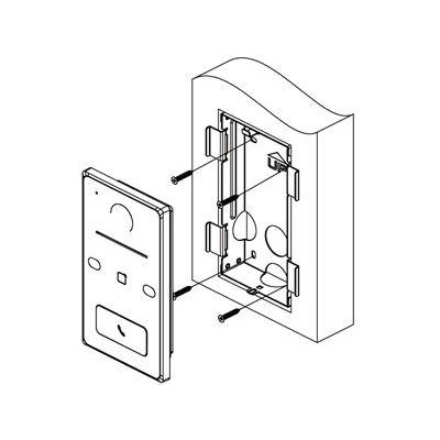 DS-KV6133-WME1/Flush - IP dveřní interkom pro zápustnou  montáž, 2MPx kamera, čtečka karet, WiFi