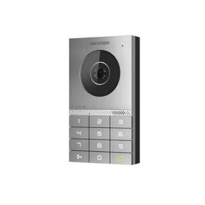 DS-KV7023EY-IME2 - 2-žilový dveřní interkom s kamerou, čtečkou M1 karet a klávesnicí pro povrchovou montáž