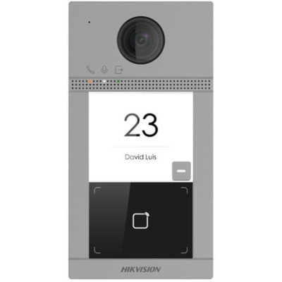 DS-KV8113-WME1(C) - IP dveřní interkom 1-tlač., čtečka karet, 2MPx kamera, WiFi, povrchová montáž
