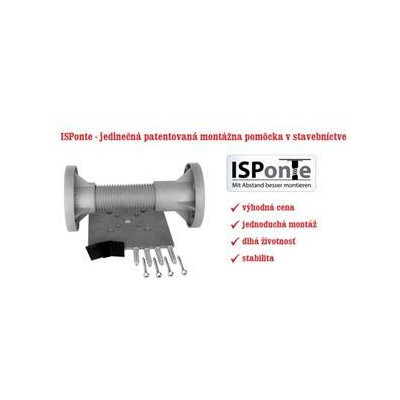 ISP130 + ISP128 + příslušenství - konzole s redukcí pro montáž kamer na zateplené fasády, hloubka fasády 100-130mm