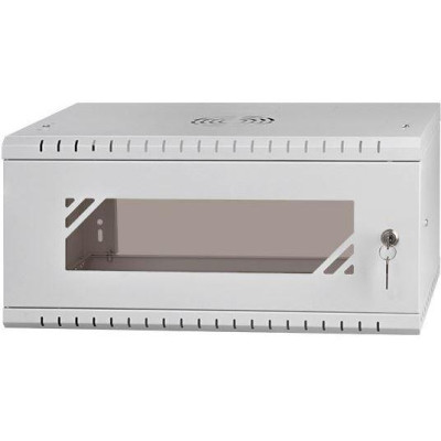 LX19-4U-450GG - LEXI-Net Basic Rozvaděč nástěnný 19" 4U 520x450, dveře sklo, šedý