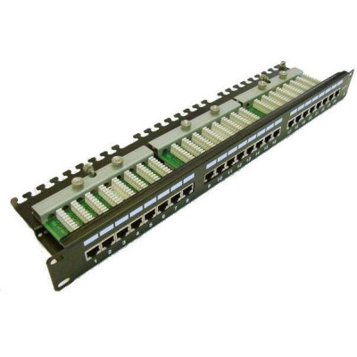 PATCHP24PHZF - LEXI-Net Patch panel 24 portů C5e s poličkou pro 19" rozvaděče osazený FTP