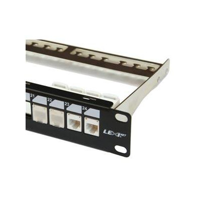 PATCHP24PNEOU/F - LEXI-Net Patch panel 24 portů neosazený pro UTP/ FTP, velikost 1U