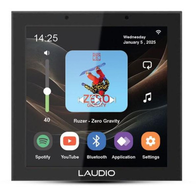 W44WIFI, černý - Nástěnný přehrávač se zesilovačem 4 x 40W