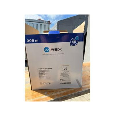 WIC-5-FU-PEC-30-GY - WIREX Instalační kabel CAT5E F/UTP PVC / ECA 305m box šedý