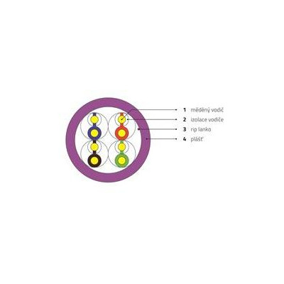 WIC-5-U-LD-30-VI - WIREX Instalační kabel CAT5E U/UTP LSOH / DCA 305m box fialový