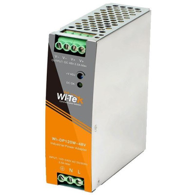 WI-DP120W-48V - Napájecí adaptér na DIN lištu - in AC100-240V, out DC48V 120W
