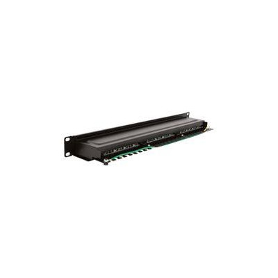 WPP-6-S-24-1-BL - WIREX 19" Patch panel CAT6 STP 24xRJ45 1U s vyvazovací lištou