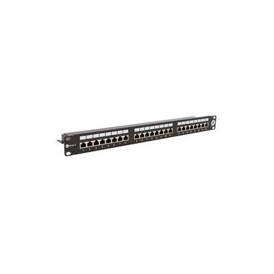 WPP-6-S-24-1-BL - WIREX 19" Patch panel CAT6 STP 24xRJ45 1U s vyvazovací lištou