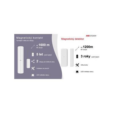 DS-PDMCS-EG2-WE(B) - AX PRO bezdrátový magnetický detektor, miniaturní slim provedení