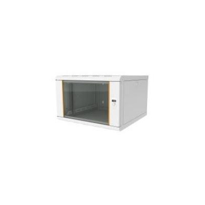 AG-AB09U6045B1-A0CC-A-D1 - Nástěnný rozvaděč AGER 19“ 9U 600x450mm,šedý,skleněné dveře,80kg,odním. a uzam.bočnice