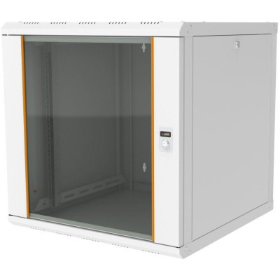 AG-AB12U6045B1-A0CC-A-D1 - Nástěnný rozvaděč AGER 19“ 12U 600x450mm,šedý,skleněné dveře,80kg,odním. a uzam.bočnice