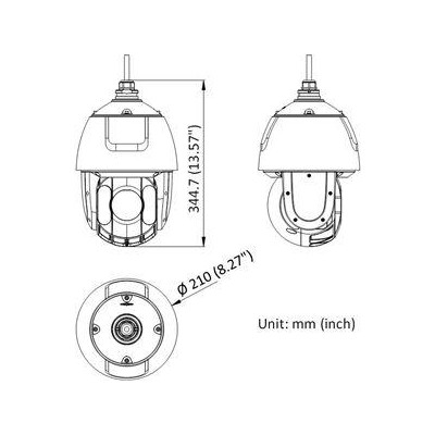 DS-2DE5425IWG1-E - 4MPix IP PTZ AcuSense kamera, 25x ZOOM, IR 150m, Audio, Alarm