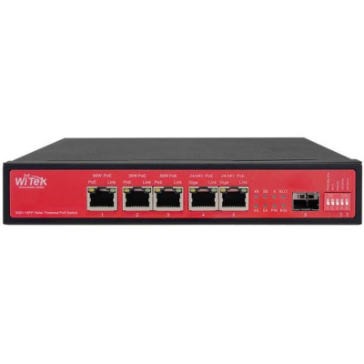 WI-PS306GF-UPS-15A V2 - Solárně napájený UPS PoE Switc, 5GE+1SFP (baterie + DC input)