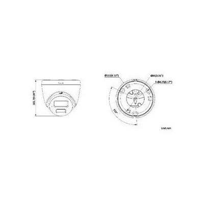 DS-2CD1347G3-LIU(2.8mm) - 4MPix IP Turret Smart Hybrid Light kamera, LED/IR 30m, mikrofon, IP67