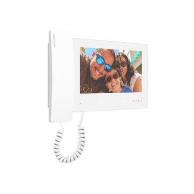 DS-KH7300EY-WTHE2/White - 2-žilový HD 7  dotykový Wi-Fi monitor se sluchátkem, bílý