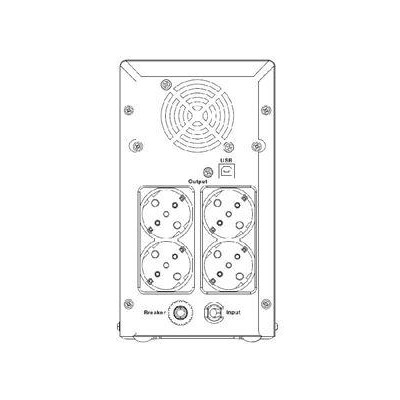 DS-UPS2000-R - Záložní zdroj Hikvision, výstupní výkon 2000 VA / 1200 W, 2x baterie 12 V/9 Ah