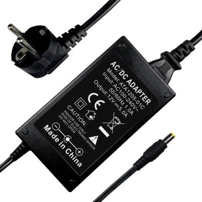 ATA1205 - Stabilizovaný zdroj 12VDC / 5A / 60W, napájecí kabel