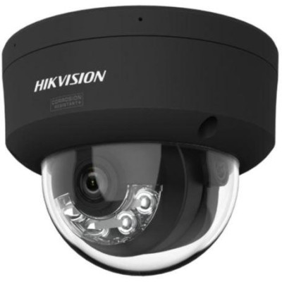 DS-2CD2147G3-LIS2UY(2.8mm)(BLACK) - 4MPix IP Dome Hybrid ColorVu AcuSense kamera, LED/IR 30m,WDR 130dB,Audio,Alarm,IP67,IK10, če