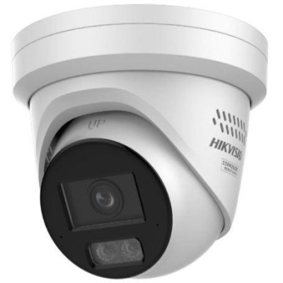 DS-2CD2347G3-LIS2UY/SL(4mm) - 4MPix IP Turret Hybrid ColorVu AcuSense kamera, LED/IR 30m, WDR 130dB,audio, alarm, IP67, blikač