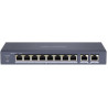 DS-3E0310P-E/M - switch 8x 100TX PoE, 2x Gb uplink, 60W, Super PoE