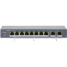 Hardwarové funkce&nbsp;&nbsp;	2 Hi-PoE porty&nbsp;100Mbps - 90W,&nbsp; 3-8&nbsp;PoE porty 100Mbps&nbsp; - 30W	Dosah až 300m na port&nbsp; (Extend mode ON)	Uplink Port: 2x 1000Mbps Ethernet Port RJ45	Standard: IEEE 802.3af, IEEE 802.3at, IEEE 802.3bt	Switching Capacity: 5,6 Gbps	Max. Forwarding Rate: 4.166 Mpps	Forwarding Mode:&nbsp;Store-and-forward	MAC Address Table: 16k	PoE Power&nbsp;max. 110WOstatní parametry	Napájení 54VDC, 2,22A	Spotřeba energie&nbsp;120W	Pracovní teplota -10°C&nbsp;- 55°C	IP40	Pracovní vlhkost&nbsp;5% - 95% , non-condensing	Hmotnost&nbsp;0,55kg	Rozměry&nbsp;217,6&nbsp;x 27,8&nbsp;x 103,35mm&nbsp;