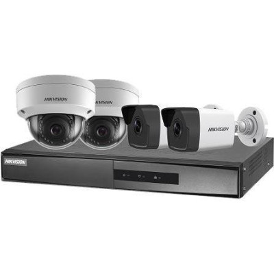 DS-J142I/NK42E3H(C) - Sada 4 kamer 2Mpix (2x Dome + 2x  Bullet) a NVR s podporou POE