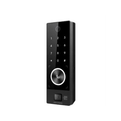 DS-K1T510MBWX-QRE1 - IP Interkom/vstupní terminál se čtečkou M1 karet, Face detection, čtení QR a PIN kódů