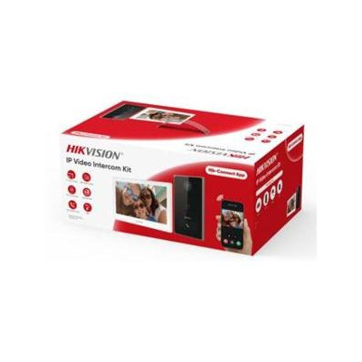 DS-KIS608-P - KIT IP videotelefonu, dveřní stanice + bytový monitor, 2x zdroj, MicroSD karta