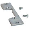 Krátký protiplech / lišta na uchycení el.zámku do zárubně	Rozměry 110x25mm	Vyrobeno z 3mm silného plechu	Barva světle šedá	Vhodné na uchycení el. zámku do plechových a železných zárubní	Použití jak pro levé, tak i pravé dveře.