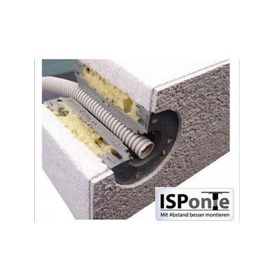ISP130 + ISP128 + příslušenství - konzole s redukcí pro montáž kamer na zateplené fasády, hloubka fasády 100-130mm