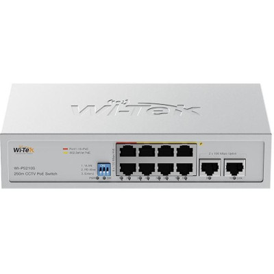 WI-PS210S V2 - 8FE + 2FE Hi-PoE switch, 250m, 95W