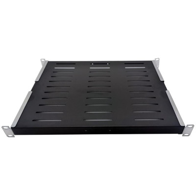 WPO-450-1C - Wirex, 19" police 1U 450mm, perforace, přední a zadní uchycení, nosnost 60kg, černá
