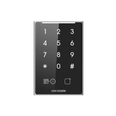DS-K1109DKB-QR - Bezkontaktní čtečka QR kódů a karet  M1, DESFire a Felica, s klávesnicí