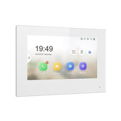 DS-KH6320-LE1/White(B) - 7" IP bytový dotykový monitor, PoE, bílý